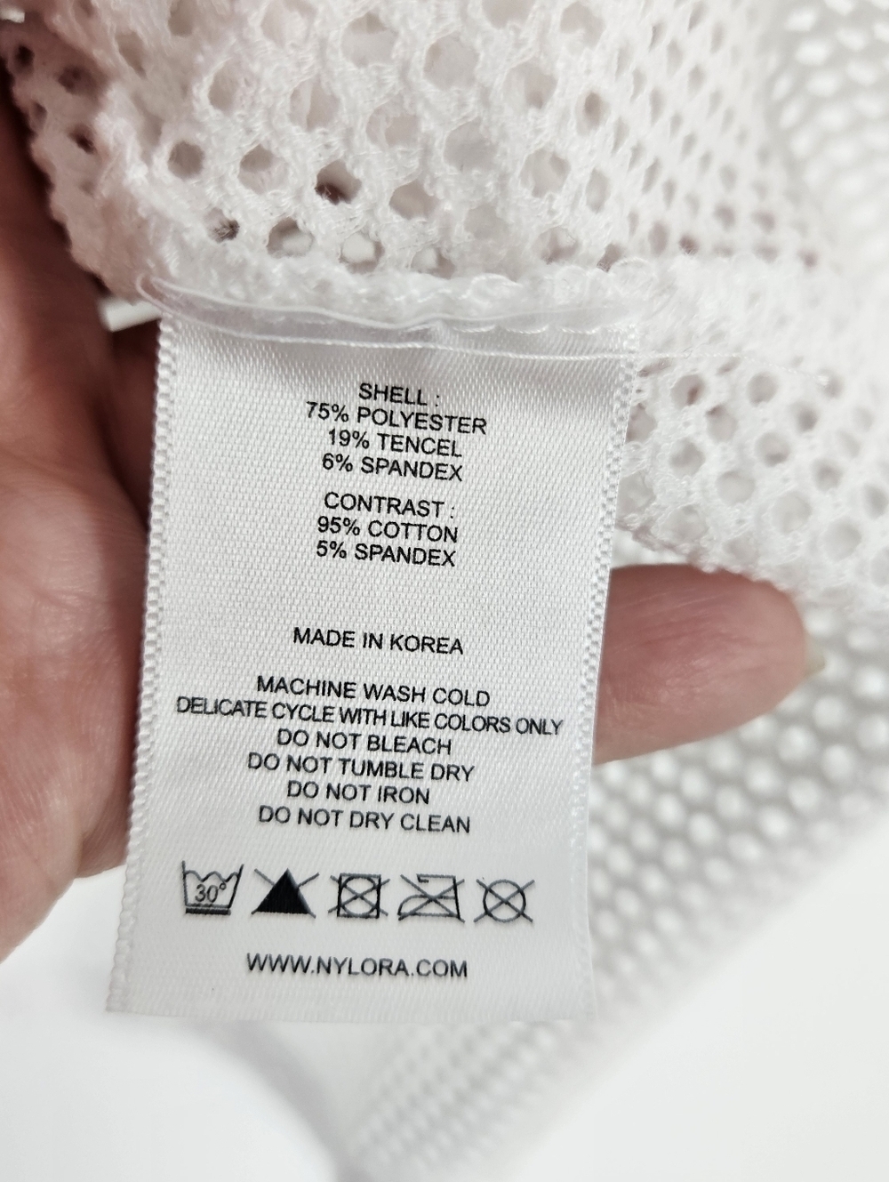 Nylora Mesh Ringer Knot Front Tank Top - Picture 11 of 14